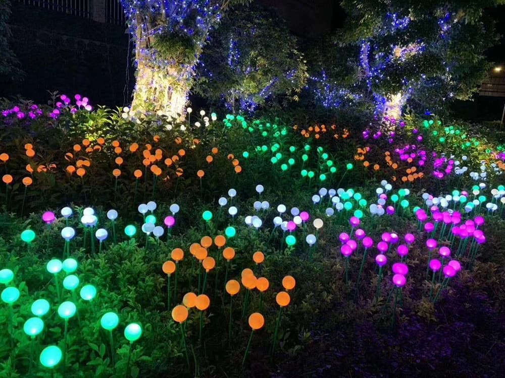 公園圓球蘆葦燈亮化